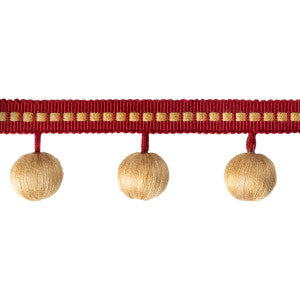 Claude Ball Fringe Ruby by Brunschwig & Fils Designer Trim