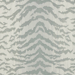 Tiger Flock Light Grey T83063 by Thibaut Designer Wallpaper