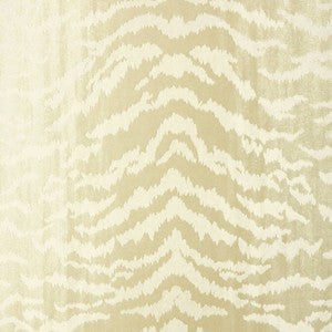 Tiger Flock Pearl T83064 by Thibaut Designer Wallpaper