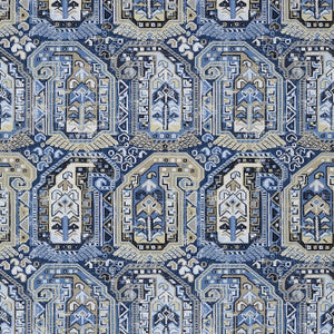 Gleniffer Blue and Beige T85022 by Thibaut Designer Wallpaper