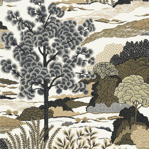 Daintree Grey T85041 by Thibaut Designer Wallpaper