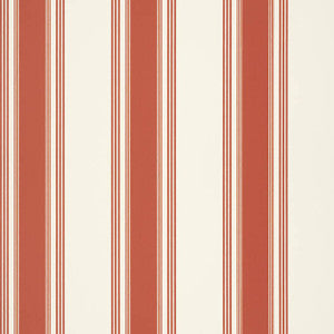 Brittany Stripe Red T85048 by Thibaut Designer Wallpaper