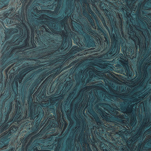 Venus Dark Turquoise T85068 by Thibaut Designer Wallpaper