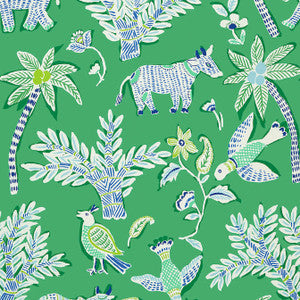 Goa Green T88721 by Thibaut Designer Wallpaper