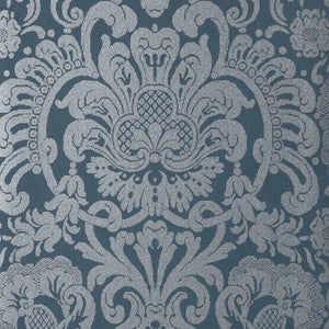 Dorian Damask Navy T89107 by Thibaut Designer Wallpaper