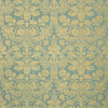 Curtis Damask Metallic Gold on Aqua T89115 by Thibaut Designer Wallpaper