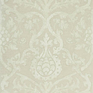 Pravata Damask Pearl T89179 by Thibaut Designer Wallpaper