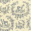 TORRINGTON Blue on Cream T9754 by Thibaut Designer Wallpaper