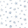 NEPTUNE Blue on White T9778 by Thibaut Designer Wallpaper