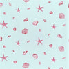 NEPTUNE Pink on Blue T9782 by Thibaut Designer Wallpaper