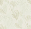 Dominica Metallic Gold, Off-White, and Light Tan TA21605 by Seabrook Designs Designer Wallpaper