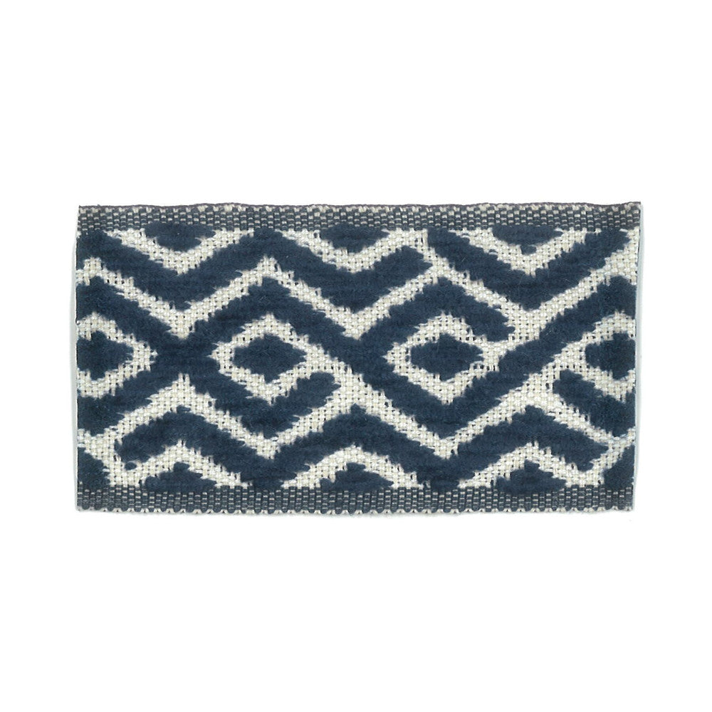 Taft 6 Navy by Stout Designer Trim New World Trim Volume Ii 50% Linen 30% Spun Viscose 20% Polyester ITALY Horizontal: 1 and Vertical: 0 1.88 in - Swanky Fabrics -