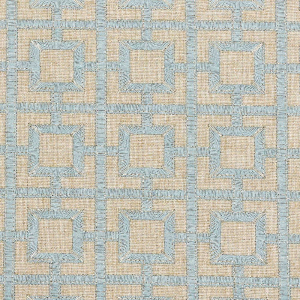 Tammy 1 Seaglass by Stout Designer Fabric COMFORTABLE LIVING BAHAMA/CARIBBEAN 70%POL 30%LIN %BEMB SOUTH KOREA Horizontal: 2.500 and Vertical: 2.000 53 in - Swanky Fabrics -