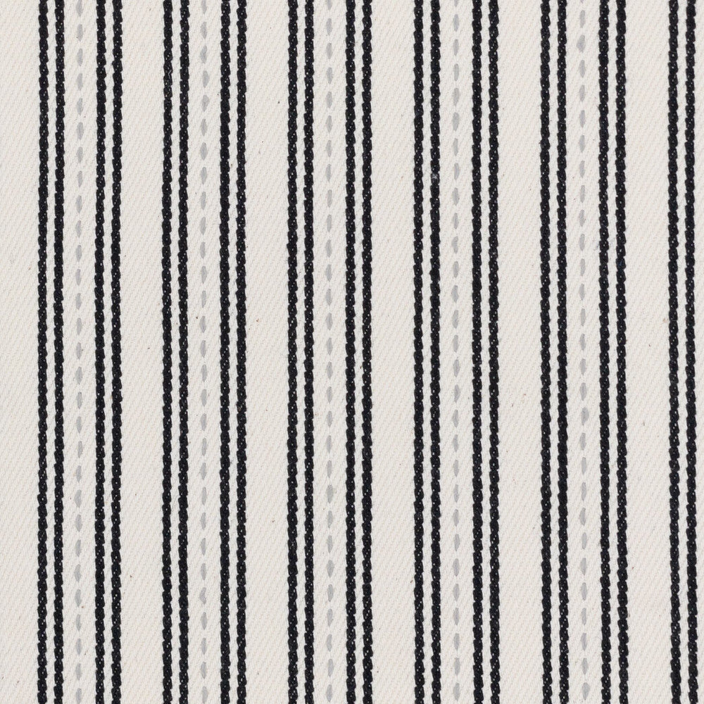 Tara 5 Storm by Stout Designer Fabric JUST STRIPES DENIM/SLATE 100%COT PORTUGAL FLAME RETARDANT-U.F.A.C. CLASS 1 CATB 117-2013 Horizontal: 1.125 and Vertical: 0.000 54 in - Swanky Fabrics -