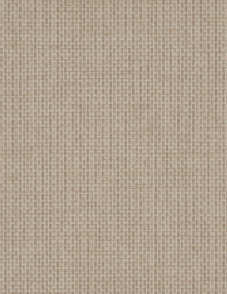 Petite Metro Tile Beige Wallpaper by York Wallcoverings Designer Texture Digest Covers about 60.8 square feet 27-in by 27-ft long roll Unpasted 25.25 - Swanky Fabrics -