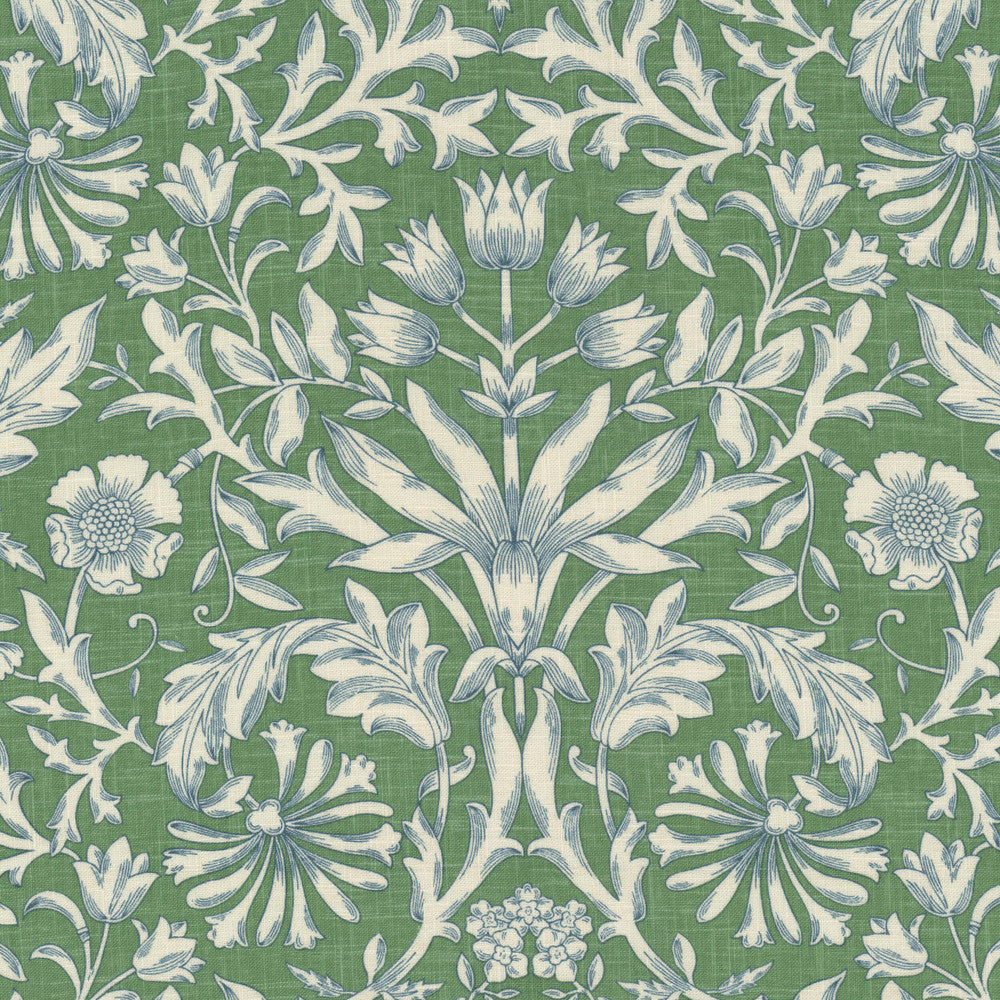 Teasel 1 Grass by Stout Designer Fabric RAINBOW LIBRARY SAGE/CYPRESS 55%LIN 45%SVI SOUTH KOREA Horizontal: 27.250 and Vertical: 26.000 55 in - Swanky Fabrics -