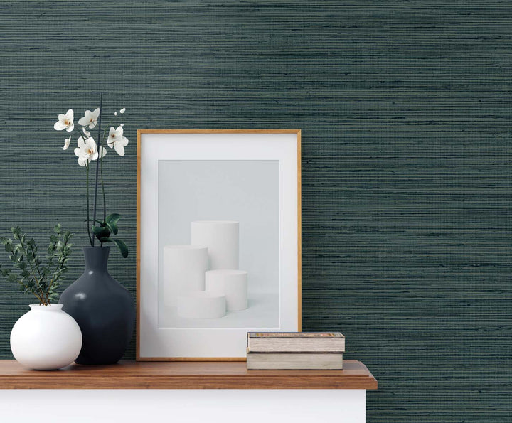 Edmond Faux Sisal Lagoon TG60341 by DuPont Designer Wallpaper