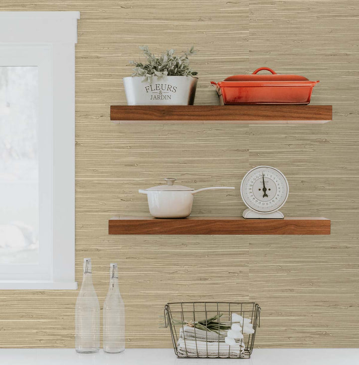 Marion Faux Arrowroot Chestnut TG60516 by DuPont Designer Wallpaper