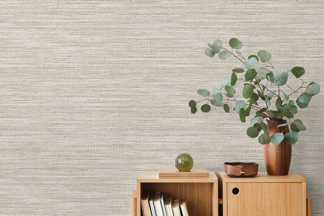 Hollinwood Weave Sand TH91807 by Seabrook Designs Designer Wallpaper