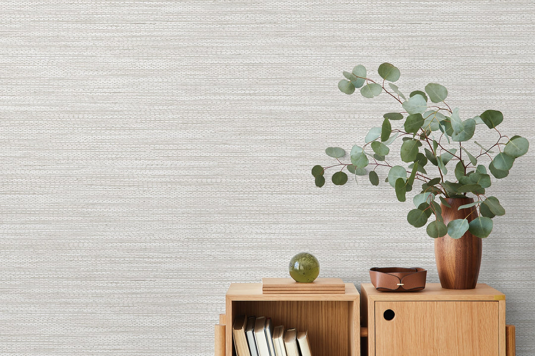 Hollinwood Weave Ash TH91820 by Seabrook Designs Designer Wallpaper