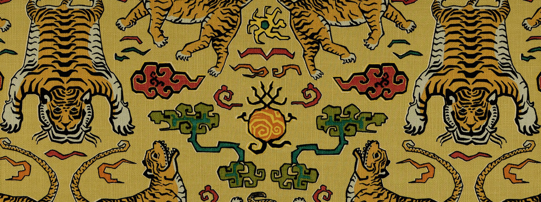 Tiger Republic 380 Saffron by Covington Designer Fabric