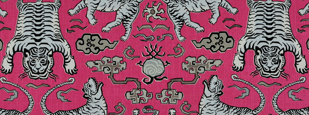 Tiger Republic 722 Fuchsia by Covington Designer Fabric