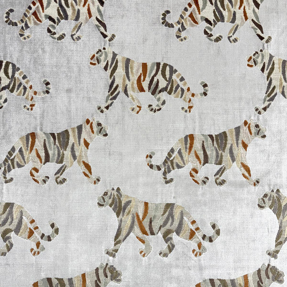 Tigress Moondust by Magnolia Designer Fabric - 44% Viscose, 29% Cotton, 27% Poly India 30000 Horizontal: 14 and Vertical: 25 54 - Swanky Fabrics -