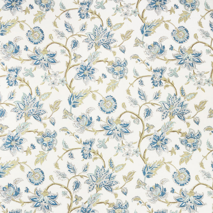 Tiru Vine Seaspray by Kravet Basics Designer Fabric CEYLON COTTON - 100% Pakistan MEDIUM Horizontal: 27 and Vertical: 27 54 - Swanky Fabrics -