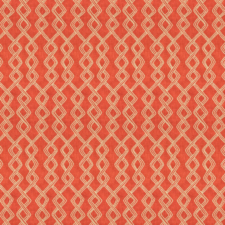Tivoli 1 Paprika by Stout Designer Fabric Rainbow Library Mango/Cayenne 37% Cotton 37% Polyester 26% Spun Viscose Viscose Embroidery INDIA WYZENBEEK WEAR TEST (LIGHT DUTY) Horizontal: 4.25 and Vertical: 12.25 52 in - Swanky Fabrics -