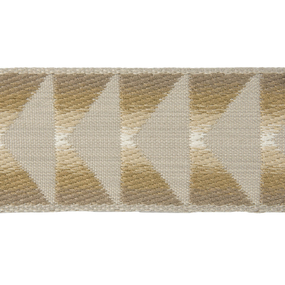 Bandeau Oatmeal by Groundworks Designer Trim KELLY WEARSTLER COLLECTION VISCOSE - 100% France Horizontal: and Vertical: 2.5 - Swanky Fabrics -