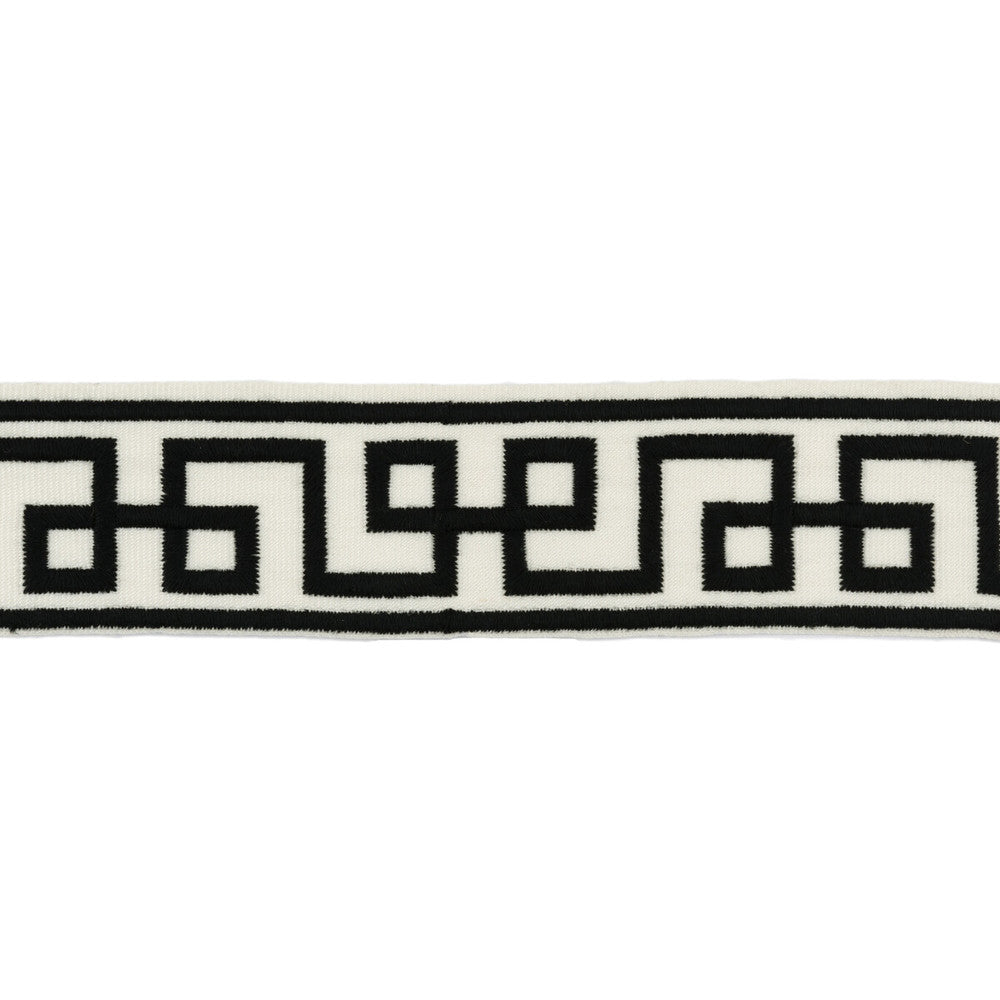 Siene Tape Black by Lee Jofa Designer Trim SUZANNE KASLER COLLECTION II POLYESTER - 100% India - Horizontal: 1.77 and Vertical: 5.12 1.75 - Swanky Fabrics -