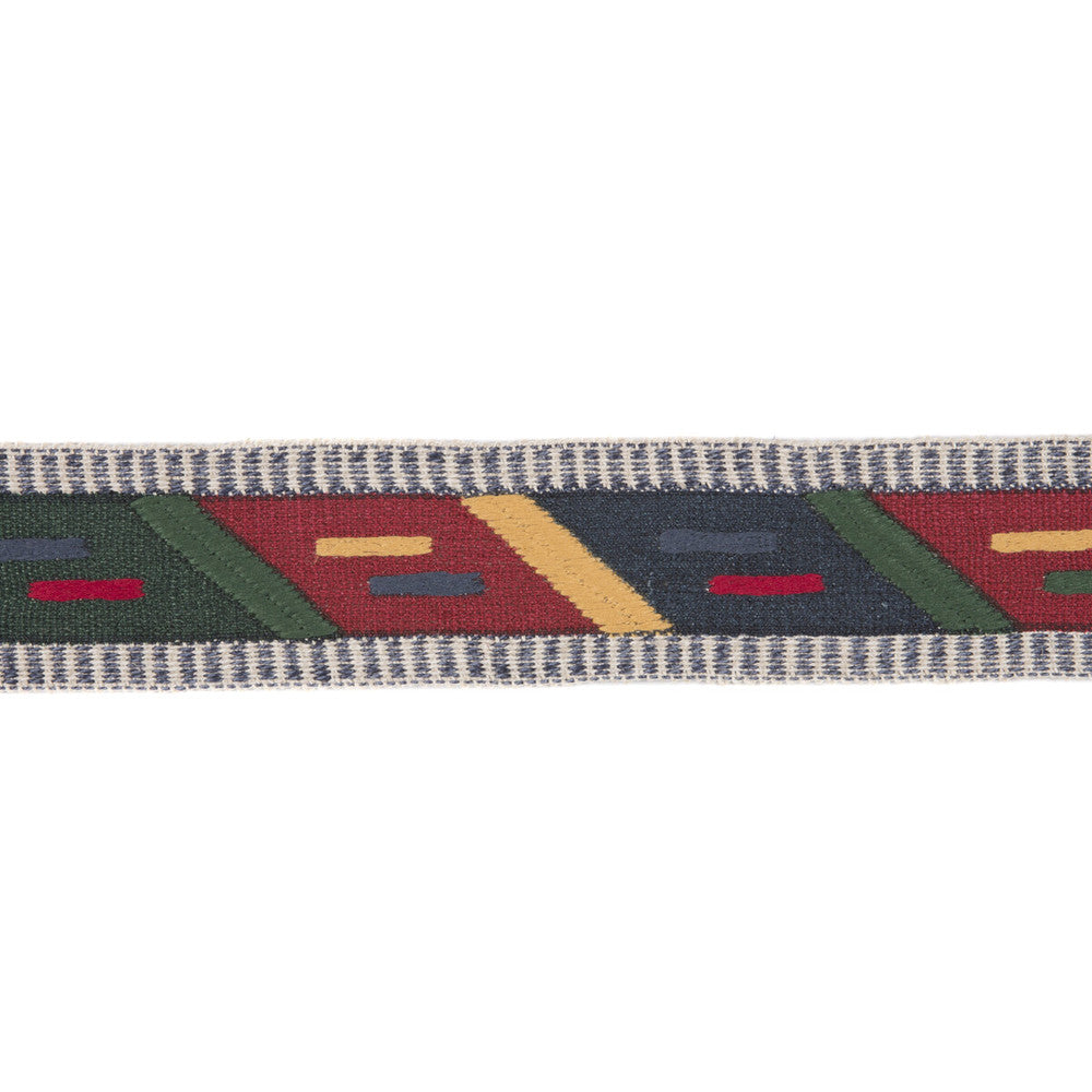 Abbe Tape Multi/Blue by Lee Jofa Designer Trim MERKATO JUTE - 55%;COTTON - 35%;POLYESTER - 10% India - Horizontal: 2.70284 and Vertical: 15.51178 2.6792 - Swanky Fabrics -