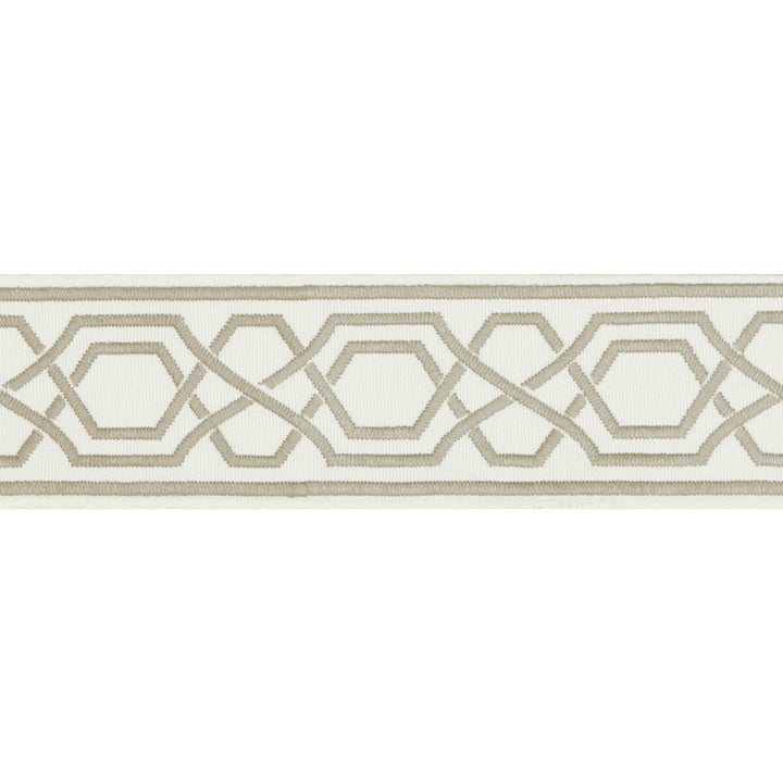 Yves Tape Grey by Lee Jofa Designer Trim SUZANNE KASLER THE RIVIERA COLLECTION POLYESTER - 100% India - Horizontal: 2.36 and Vertical: 2.95 2.36 - Swanky Fabrics -