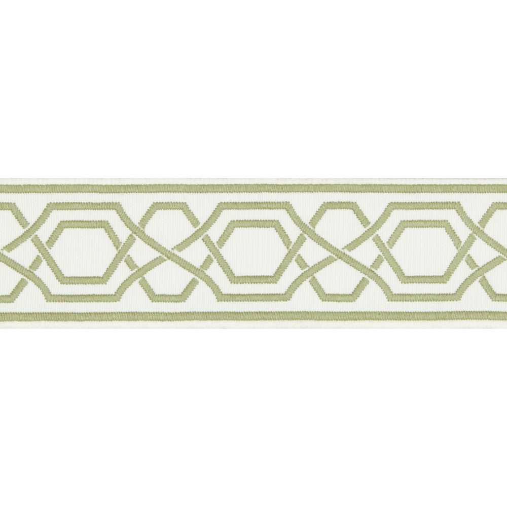 Yves Tape Green by Lee Jofa Designer Trim SUZANNE KASLER THE RIVIERA COLLECTION POLYESTER - 100% India - Horizontal: 2.36 and Vertical: 2.95 2.36 - Swanky Fabrics -