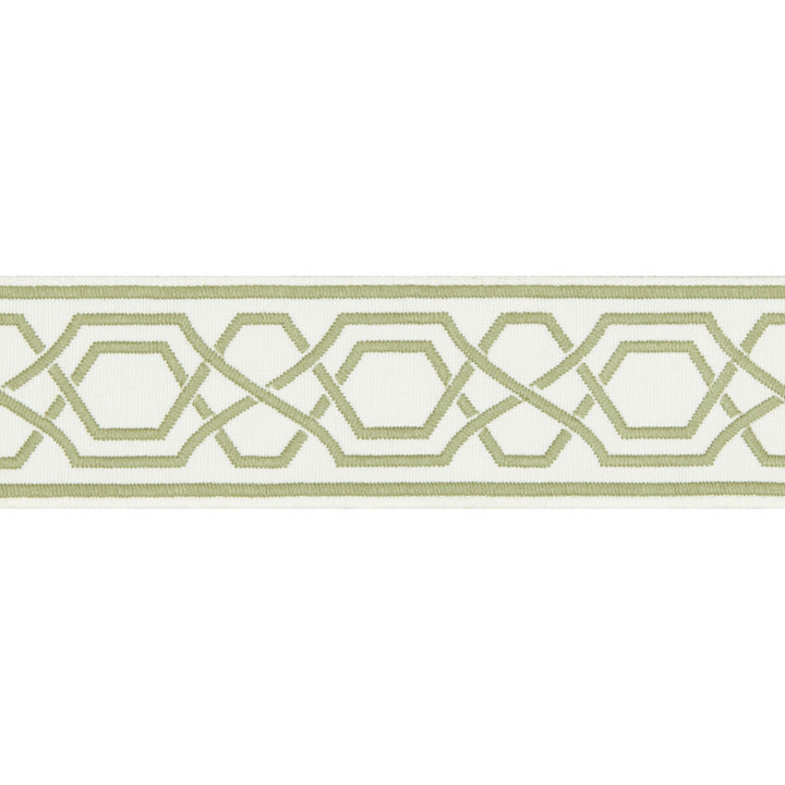 Yves Tape Green by Lee Jofa Designer Trim SUZANNE KASLER THE RIVIERA COLLECTION POLYESTER - 100% India - Horizontal: 2.36 and Vertical: 2.95 2.36 - Swanky Fabrics -