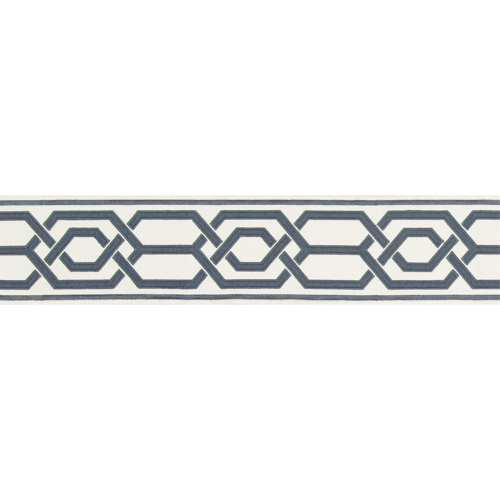 Yves Tape Ii Slate by Lee Jofa Designer Trim SUZANNE KASLER THE RIVIERA COLLECTION POLYESTER - 77%;LINEN - 23% India - Horizontal: 4.32 and Vertical: 7.87 4.32 - Swanky Fabrics -