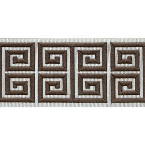 Greek Emb Border Brown TL10185.616.0 By Lee Jofa Designer Trim