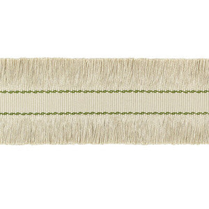 Cut Ruche Fringe Flax & Olive Grn TL10190.1623.0 By Lee Jofa Designer Trim