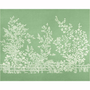 Villa Garden Mural - Set Green TM10855 4 Panel Set by Thibaut Designer Wallpaper