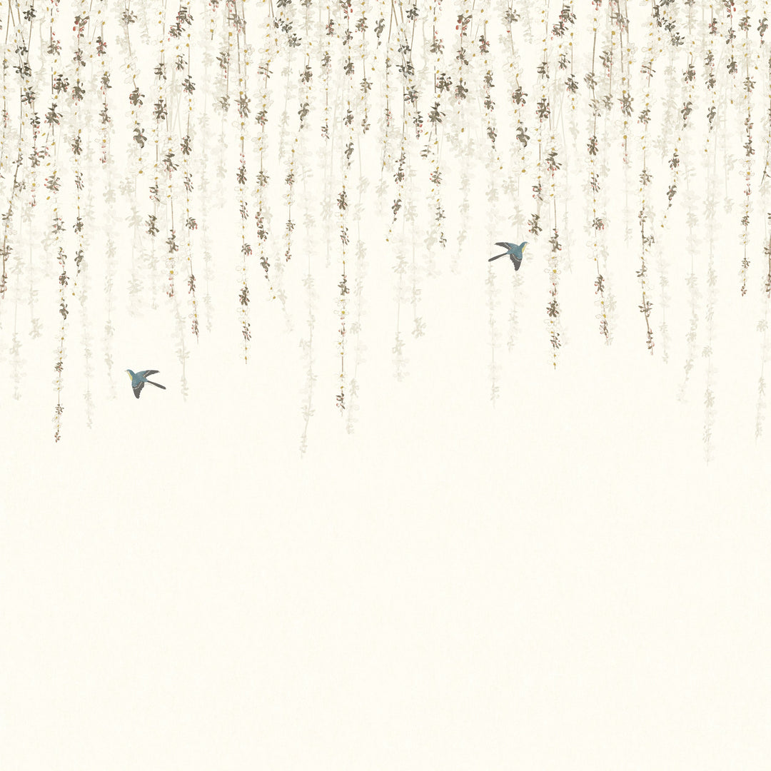 BLOSSOM MURAL White TM24451 by Thibaut Designer Wallpaper
