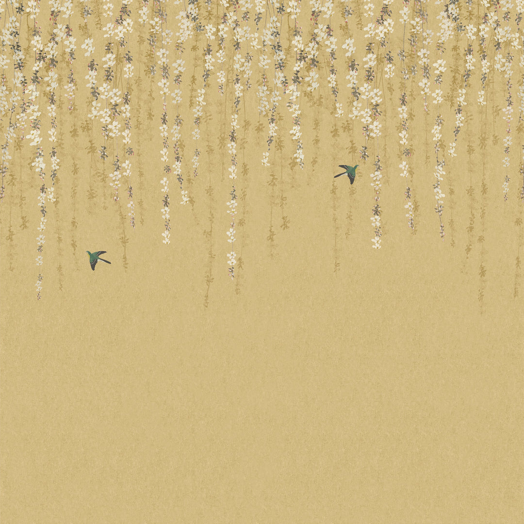 BLOSSOM MURAL Gold TM24452 by Thibaut Designer Wallpaper