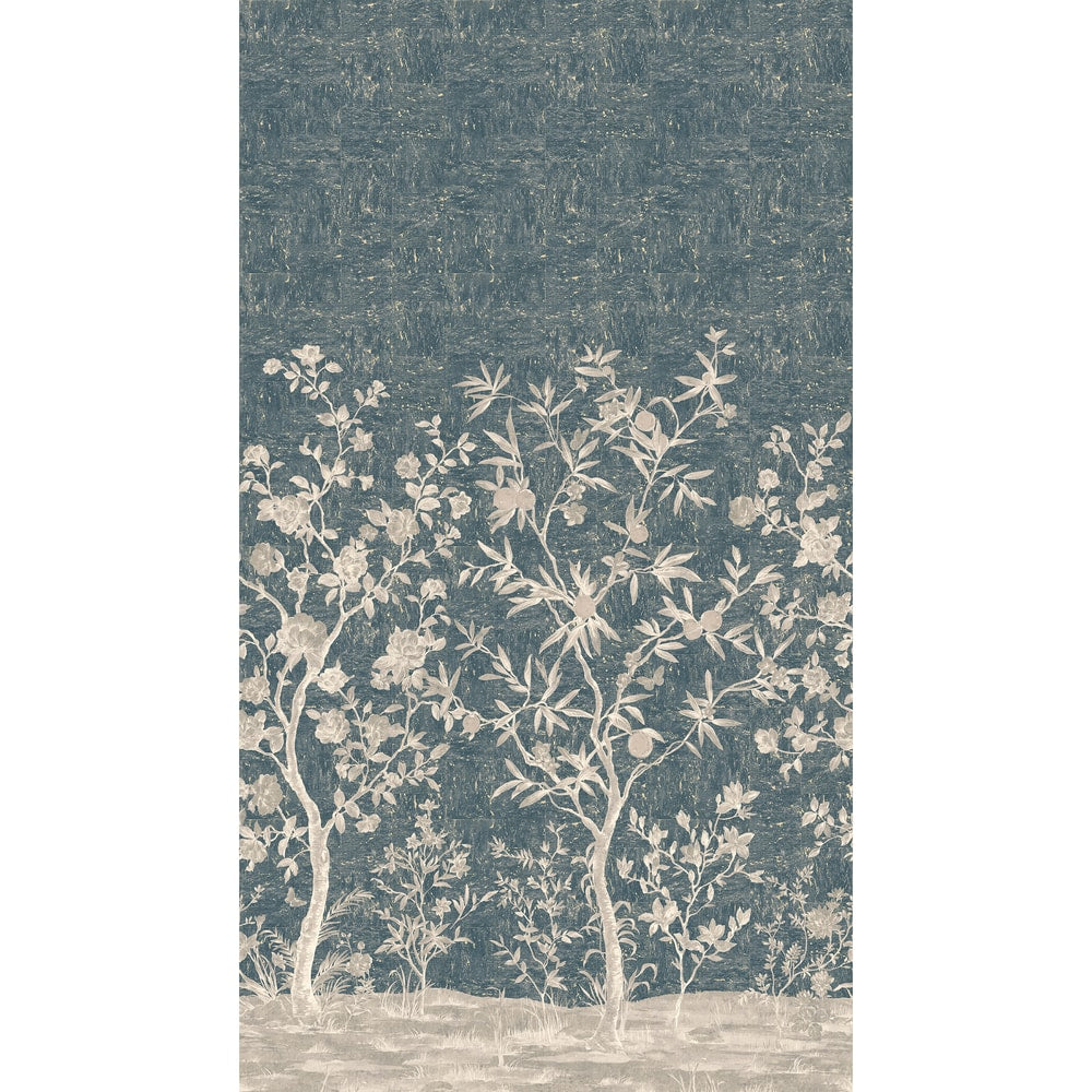 Indira Mural 3 Panel Set Mineral TM4515 by Thibaut Designer Wallpaper