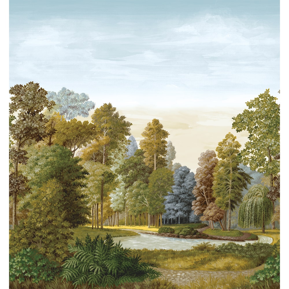 Austria Mural 5 Panel Set Autumn TM4518 by Thibaut Designer Wallpaper