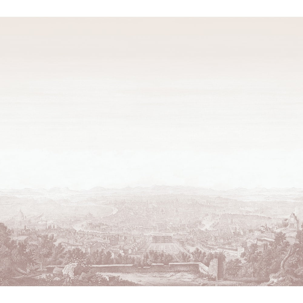 Roma Mural 6 Panel Set Beige TM4539 by Thibaut Designer Wallpaper