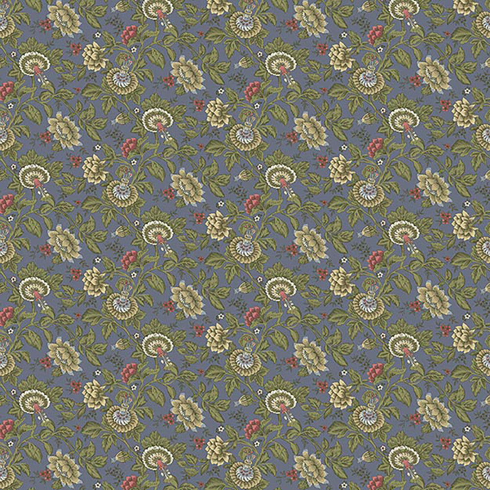Tonquin Velv 7W7481 by JF Blendworth Designer Fabric WEDGWOOD 100% Cotton United Kingdom 20000 Horizontal: 25.5 and Vertical: 12.25 51 - Swanky Fabrics -
