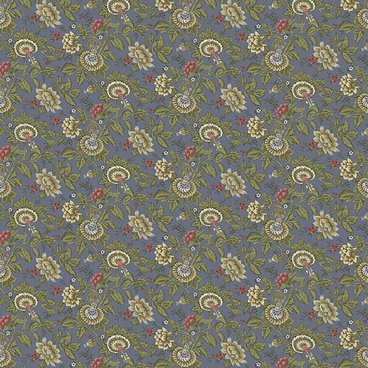 Tonquin Velv 7W7481 by JF Blendworth Designer Fabric WEDGWOOD 100% Cotton United Kingdom 20000 Horizontal: 25.5 and Vertical: 12.25 51 - Swanky Fabrics -