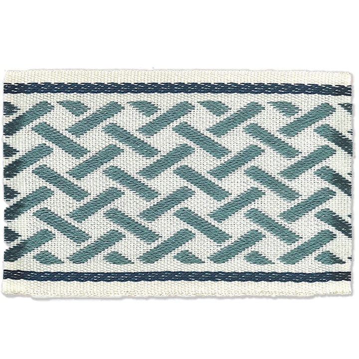 Topeka 7 Denim by Stout Designer Trim NEW WORLD TAPES & BORDERS 100%SVI CHINA Horizontal: 0 and Vertical: 0 2.5 in - Swanky Fabrics -