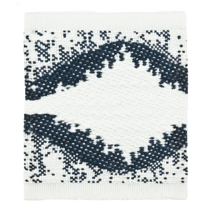 Topmost 4 Indigo by Stout Designer Trim TREND ALERT TRIM 42%COT 42%ACR 16%SVI CHINA Horizontal: 3.75 and Vertical: 0 3.13 in - Swanky Fabrics -