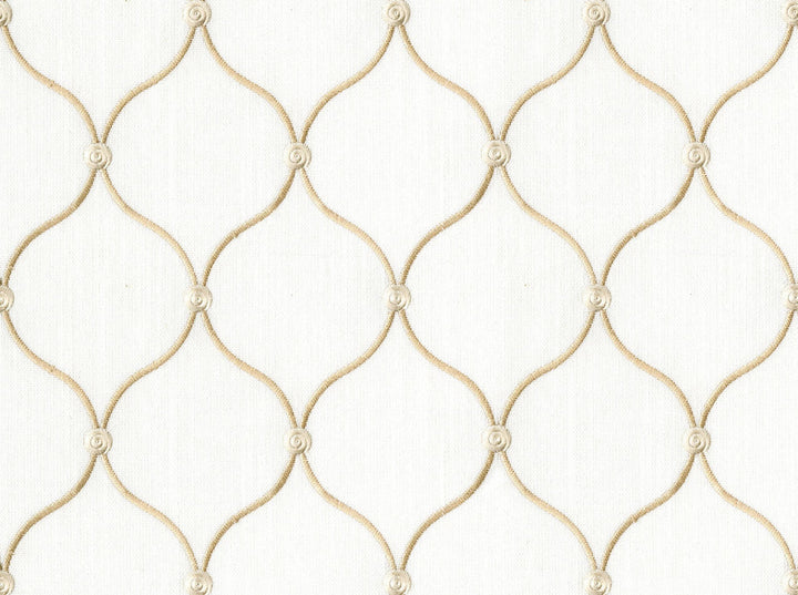 Tramore Antique White 101 by Covington Designer Fabric our website for purchase 100% Polyester India 50000+ Horizontal: 3.5" and Vertical: 5.13" 56" - Swanky Fabrics -