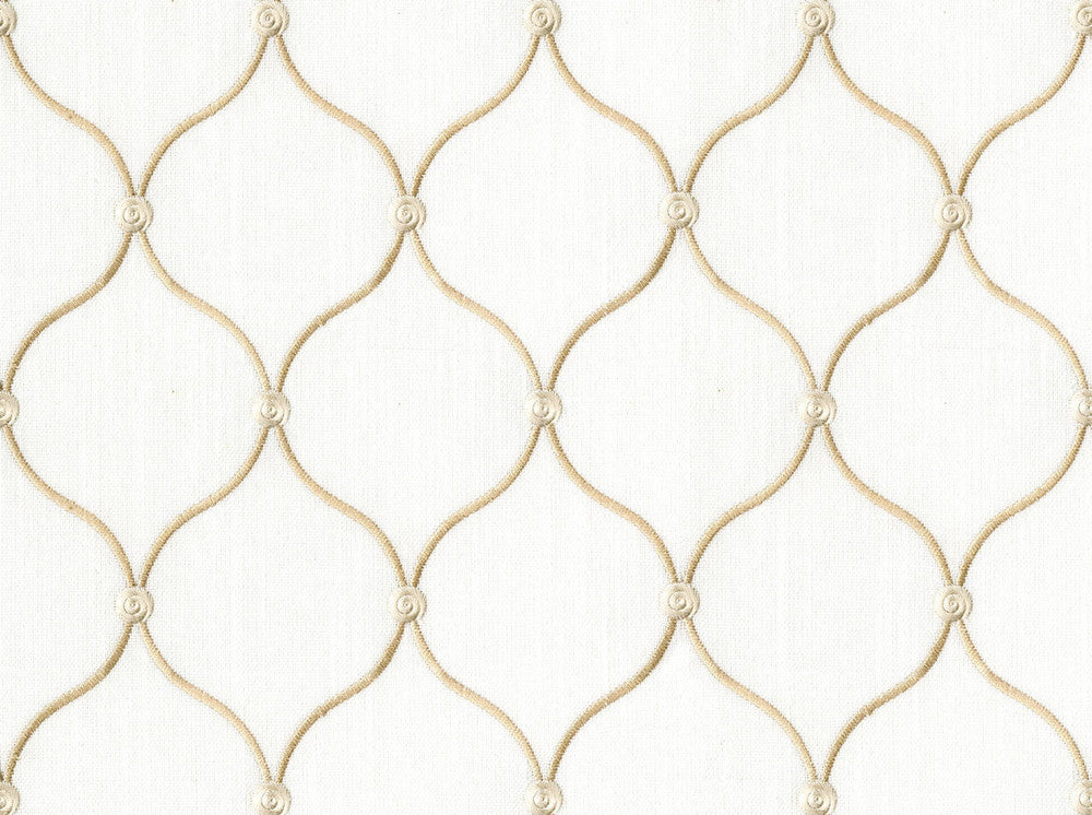 Tramore Antique White 101 by Covington Designer Fabric 100% POLYESTER INA 50000+ Horizontal: 3.5 and Vertical: 5.125 56 - Swanky Fabrics -